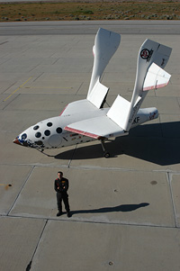 SpaceShipOne Feathered Wings